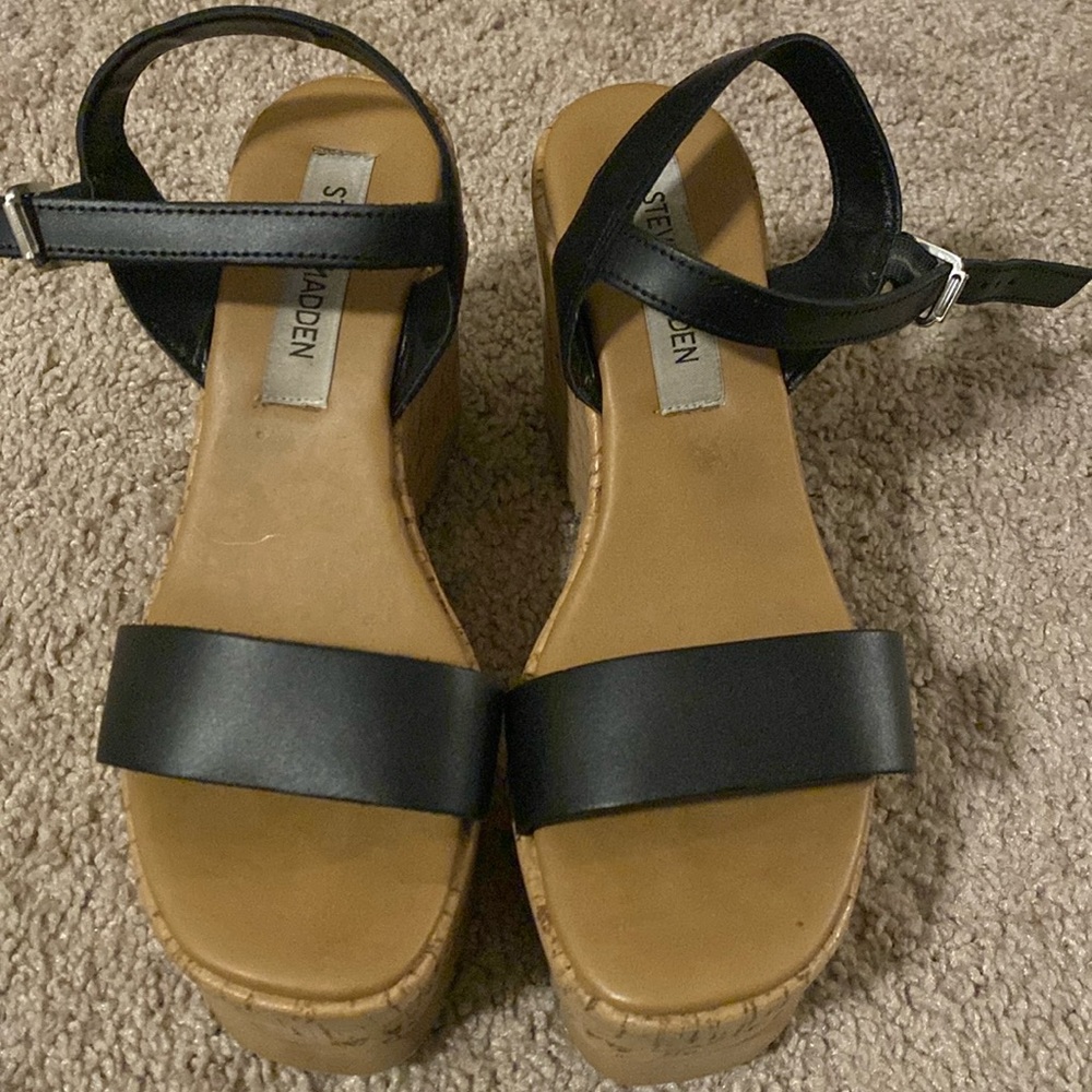 Steve Madden sandal wedges. Gently used